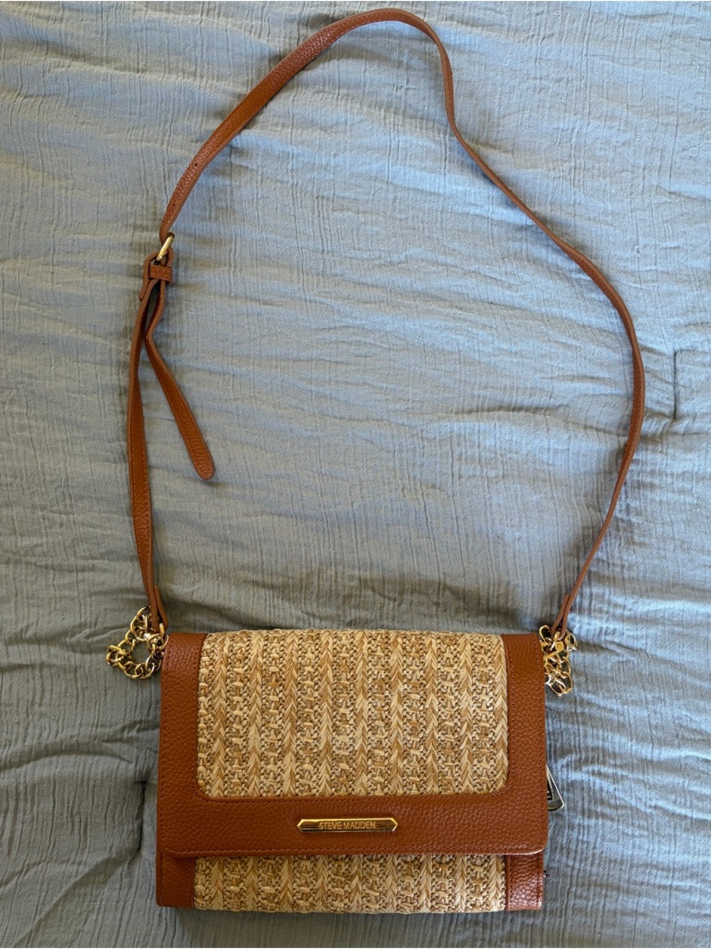 Steve Madden Brown and Ratan Crossbody Shoulder Bag - Picture 3 of 5